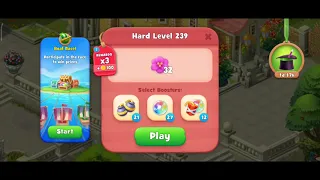 Gardenscapes Level 239 Walkthrough "No Boosters Used"