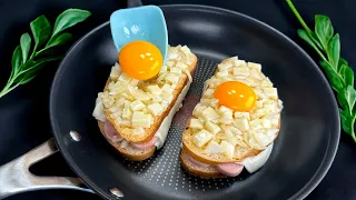 My grandmother taught me to cook bread and eggs this way! 5 minutes and you're done!