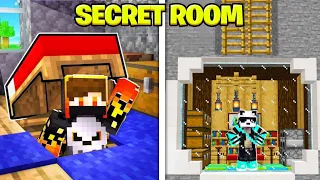 I Built a Secret illegal Room to Hide from my friend’s in Minecraft