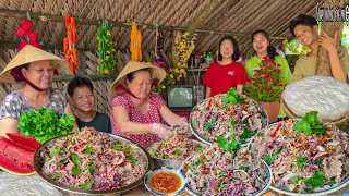 Gỏi Bò Bắp Chuối, Bánh Tráng Gạo | Món Ăn Ngày Tết Miền Tây Xưa || Banana flower salad