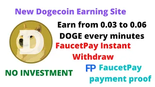 Dogecoin Faucet Earning Site | Earn from 0.03 to 0.06 DOGE every minutes |