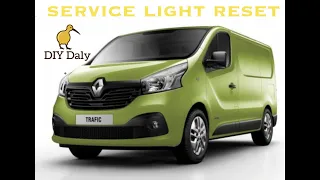 Renault Trafic 3 service light reset 2016