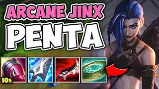 ARCANE JINX HAS ONLY A 10 SECOND ULT CD?! (CRAZY PENTAKILL) - League of Legends