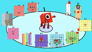 Numberblocks 1 Times and Add From Difficult Level to Easy Level