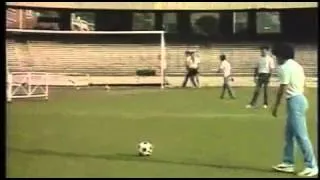 Maradona's first time in San Paolo stadium. Amazing free kick