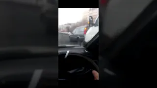 Тройное ДТП на мосту в Чите