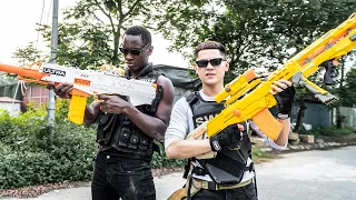 LTT Game Nerf War : Warriors SEAL X Nerf Guns Fight Crime Group Mr Close Crazy The Expendables