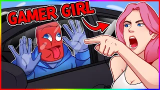 Stealing A SALTY GAMER GIRLS Car On GTA 5 RP
