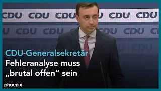 Pressekonferenz der CDU nach Präsidium und Bundesvorstand mit Generalsekretär Paul Ziemiak