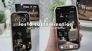 *iOS16 aesthetic customization! minimal dark theme 🖤✨| widgets, change icons tutorial
