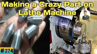 Making a Crazy Part on the Lathe - Manual Machining || creative work on lathe machine