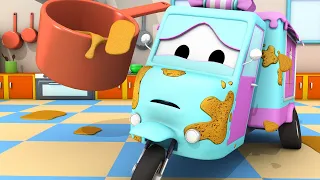 Kids Car Wash -  Carrie The Candy Car 2 - Car City ! Cars and Trucks Cartoon for kids