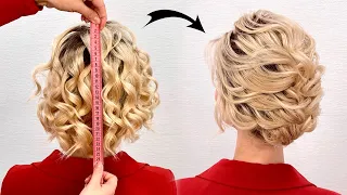 Прическа на короткие волосы.Hairstyle for short hair