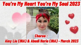 You're My Heart You're My Soul 2023 | Improver | LINE DANCE | Ainy Liu (INA) & Abadi Haria (INA)