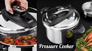 Tower one touch pressure Cooker | 6 Litre stainless steel presses cooker