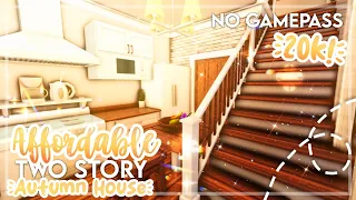 No Advanced Placing Affordable Two Story Autumn Starter House I 20k! I Bloxburg Build and Tour