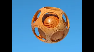 Woodturning - Captive ball in sphere