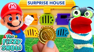 Fizzy Helps Super Mario Bros Find Missing Coins Hidden In The Surprise House 🥇| Fun Videos For Kids