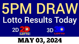 Lotto Result Today 5pm Draw May 3 2024 Swertres Ez2 PCSO Live Result