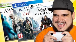 Jogando TODOS os ASSASSIN'S CREED em 1 único vídeo!