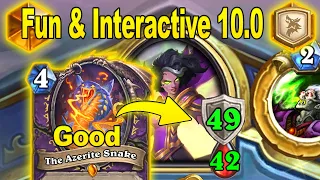 My Snake Warlock 10.0 Is Best Most Fun & Interactive Design Showdown in the Badlands | Hearthstone