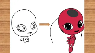 How To Draw Tikki From Miraculous Step By Step/ Ladybug/ Tamanna's Drawing