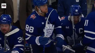 William Nylander Slams Stick And Later Breaks It Out Of Frustration