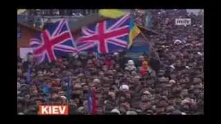 mitv - Tens of thousands of anti-government protesters gather at Kiev's Independence Square