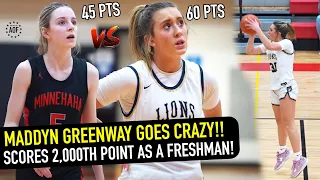 Maddyn Greenway Drops 60 & Scores 2,000th Point As A FRESHMAN!! Providence vs Minnehaha Was WILD!