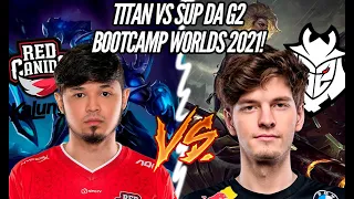 TITAN VS SUP DA G2 MIKYX, DUELO DE ALTO NIVEL NO BOT! BOOTCAMP WORLDS 2021