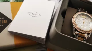 Fossil Riley watch, ES3204 unboxing