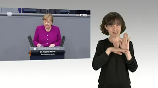 Gebärdensprachvideo: Merkel sieht Coronakrise noch nicht überwunden