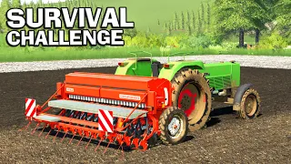 GETTING THE FIRST CROP IN - Survival Challenge No Mans Land FS19 Ep 2