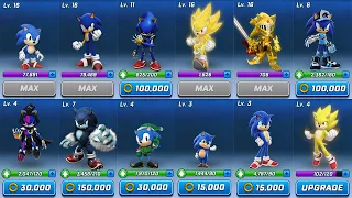 Sonic Forces - All 12 Sonic Skins Running Battle - All 63 Characters Unlocked Movie Super Gameplay
