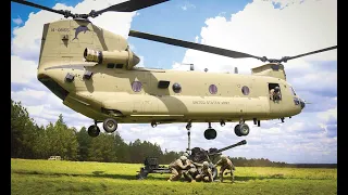 CH-47 Chinooks Carry the M777 Howitzers