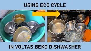 Voltas Beko Tabletop Dishwasher DT8S (#10) | ECO Cycle Demo using FINISH detergent