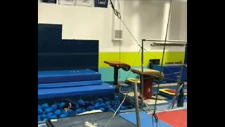 Chellesi Memmel training a Yurchenko DOUBLE PIKE (Simone Biles's Skill)