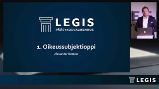 Legiksen Johdantokurssi, osa 2: Henkilöoikeus