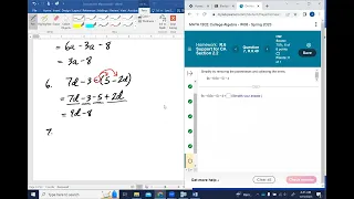 College Algebra - 2.2 Support and Start of 2.2 (Jan 19 Class Meeting)