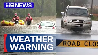 Severe weather warning issued for NSW | 9 News Australia