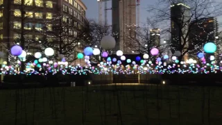 Winter lights London 2017 Canary Wharf