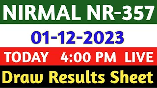 01-12-2023 NIRMAL NR-357 TODAY LOTTERY RESULT | Kerala Lottery Today Result 01/12/20213| MKTS CHART
