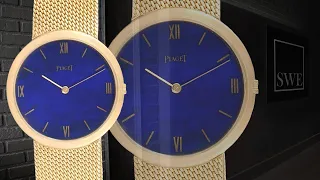 Piaget 18k Yellow Gold Lapis Lazuli Dial Vintage Mens Watch 902B11 | SwissWatchExpo