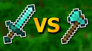 Axe VS Sword Which One is Better in Minecraft 1.20 - Java Edition