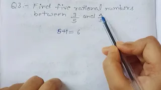 find five rational numbers between 3/5 and 4/5,Class 9 #Number System
