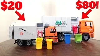 $80 Bruder Garbage Truck Vs $20 Amazon Garbage Toy Knock Off