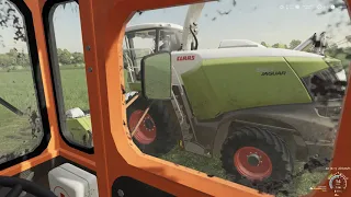 Farming Simulator 19.Карта Рассвет.Возим траву на силос К 700А+ПИМ 40.