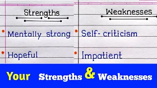 What Are Your Strengths And Weaknesses | Job Interview Questions And Answers | Job Interview |