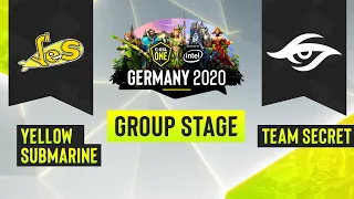 Dota2 - Yellow Submarine vs. Team Secret - Game 1 - ESL One Germany 2020 - Group Stage