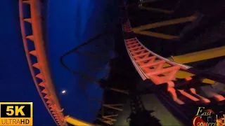 Intimidator 305 POV 5K 60fps @NIGHT BACKWARDS (Worlds Most Intense Roller Coaster) Kings Dominion,VA